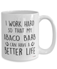 Funny Abaco Barb Horse Mug I Work Hard So That My Abaco Barb Can Have A Better Life Coffee Cup 15oz White
