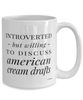 Funny Horse Mug Introverted But Willing To Discuss American Cream Drafts Coffee Cup 15oz White