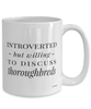 Funny Horse Mug Introverted But Willing To Discuss Thoroughbreds Coffee Cup 15oz White