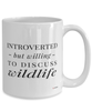 Funny Zoologist Mug Introverted But Willing To Discuss Wildlife Coffee Cup 15oz White