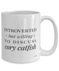 Funny Fish Mug Introverted But Willing To Discuss Cory Catfish Coffee Cup 15oz White