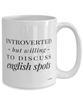 Funny Rabbit Mug Introverted But Willing To Discuss English Spots Coffee Cup 15oz White