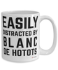 Funny Blanc De Hotots Rabbit Mug Easily Distracted By Blanc De Hotots Coffee Cup 15oz White