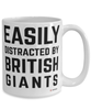 Funny British Giants Rabbit Mug Easily Distracted By British Giants Coffee Cup 15oz White