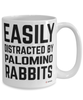 Funny Palomino Rabbit Mug Easily Distracted By Palomino Rabbits Coffee Cup 15oz White