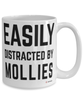 Funny Mollie Fish Mug Easily Distracted By Mollies Coffee Cup 15oz White