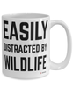 Funny Zoologist Mug Easily Distracted By Wildlife Coffee Cup 15oz White