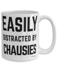 Funny Chausie Cat Mug Easily Distracted By Chausies Coffee Cup 15oz White