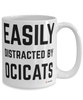 Funny Ocicat Mug Easily Distracted By Ocicats Coffee Cup 15oz White