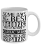 Funny Cardiac Nurse Mug Some Days The Best Thing About Being A Cardiac Nurse is Coffee Cup White