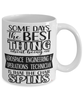 Funny Aerospace Engineering and Operations Technician Mug Some Days The Best Thing About Being An Aero Eng Op Tech is Coffee Cup White