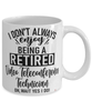 Funny Video Teleconference Technician Mug I Dont Always Enjoy Being a Retired Video Teleconference Tech Oh Wait Yes I Do Coffee Cup White