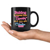 Baking Is Cheaper Than Therapy And You Get Cupcakes 11oz Black Coffee Mugs