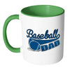 Baseball Dad Mug Baseball Dad White 11oz Accent Coffee Mugs