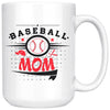 Baseball Mom Mug 15oz White Coffee Mugs