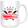 Baseball Mom Mug Real Baseball Moms Always Wave You In 15oz White Coffee Mugs