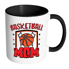 Basketball Mom Mug White 11oz Accent Coffee Mugs