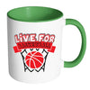 Basketball Mug Live For Basketball White 11oz Accent Coffee Mugs