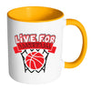 Basketball Mug Live For Basketball White 11oz Accent Coffee Mugs