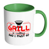 BBQ Grilling Mug The Grill Is Calling I Must Go White 11oz Accent Coffee Mugs
