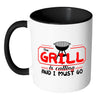 BBQ Grilling Mug The Grill Is Calling I Must Go White 11oz Accent Coffee Mugs