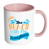 Beach Mug The Beach Can Fix Everything White 11oz Accent Coffee Mugs