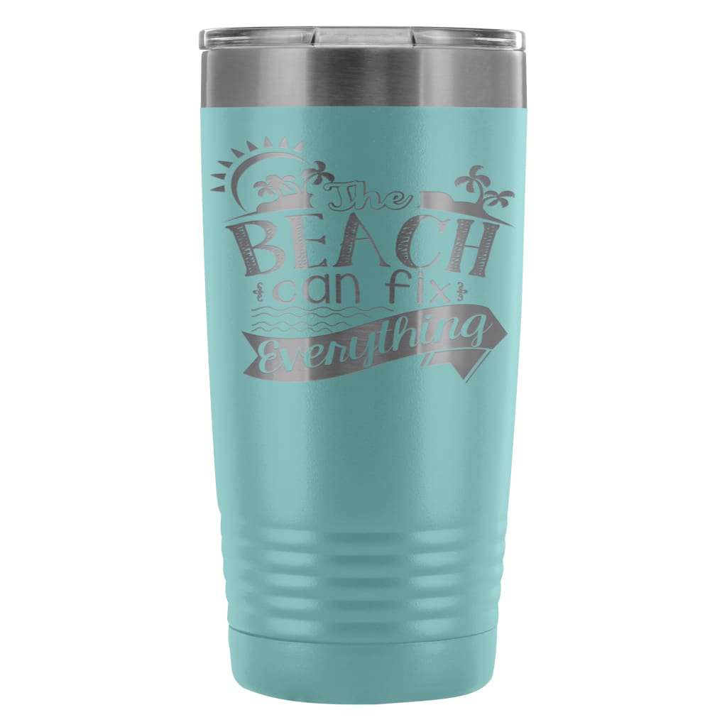 Beach Travel Mug The Beach Can Fix Everything 20oz Stainless Steel Tum ...