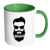 Beard Mug Respect the Beard White 11oz Accent Coffee Mugs