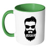 Beard Mug Respect the Beard White 11oz Accent Coffee Mugs