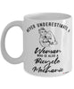 Bicycle Mechanic Mug Never Underestimate A Woman Who Is Also A Bicycle Mechanic Coffee Cup White