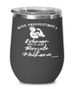 Bicycle Mechanic Wine Glass Never Underestimate A Woman Who Is Also A Bicycle Mechanic 12oz Stainless Steel Black