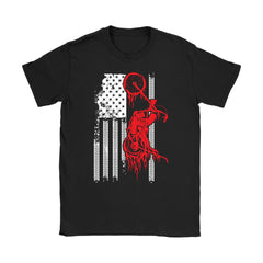 Biker Shirt Biker Flag Gildan Womens T-Shirt