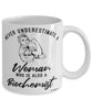 Biochemist Mug Never Underestimate A Woman Who Is Also A Biochemist Coffee Cup White