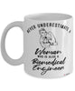 Biomedical Engineer Mug Never Underestimate A Woman Who Is Also A Biomedical Engineer Coffee Cup White