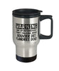 Bouvier des Flandres Travel Mug Warning May Spontaneously Start Talking About Bouvier des Flandres Dogs 14oz Stainless Steel