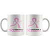 Breast Cancer Awareness Mug I Run For A Reason 11oz White Coffee Mugs