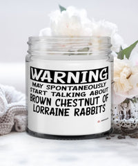 Brown Chestnut of Lorraine Candle May Spontaneously Start Talking About Brown Chestnut of Lorraine Rabbit 9oz Vanilla Scented Candles Soy Wax