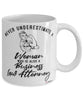 Business Law Attorney Mug Never Underestimate A Woman Who Is Also A Business Law Attorney Coffee Cup White