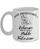 Cable Technician Mug Never Underestimate A Woman Who Is Also A Cable Tech Coffee Cup White