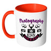 Camera Mug Photography Is My Therapy White 11oz Accent Coffee Mugs