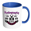 Camera Mug Photography Is My Therapy White 11oz Accent Coffee Mugs