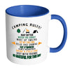 Campers Mug Camping Rules White 11oz Accent Coffee Mugs