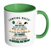 Campers Mug Camping Rules White 11oz Accent Coffee Mugs