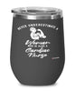 Cardiac Nurse Wine Glass Never Underestimate A Woman Who Is Also A Cardiac Nurse 12oz Stainless Steel Black