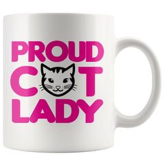 Cat Lady Mug Proud Cat Lady 11oz White Coffee Mugs