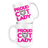 Cat Lady Mug Proud Cat Lady 15oz White Coffee Mugs