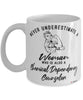 Chemical Dependency Counselor Mug Never Underestimate A Woman Who Is Also A Chemical Dependency Counselor Coffee Cup White