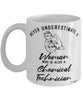 Chemical Technician Mug Never Underestimate A Woman Who Is Also A Chemical Tech Coffee Cup White