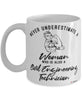 Civil Engineering Technician Mug Never Underestimate A Woman Who Is Also A Civil Engineering Tech Coffee Cup White