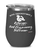 Civil Engineering Technician Wine Glass Never Underestimate A Woman Who Is Also A Civil Engineering Tech 12oz Stainless Steel Black